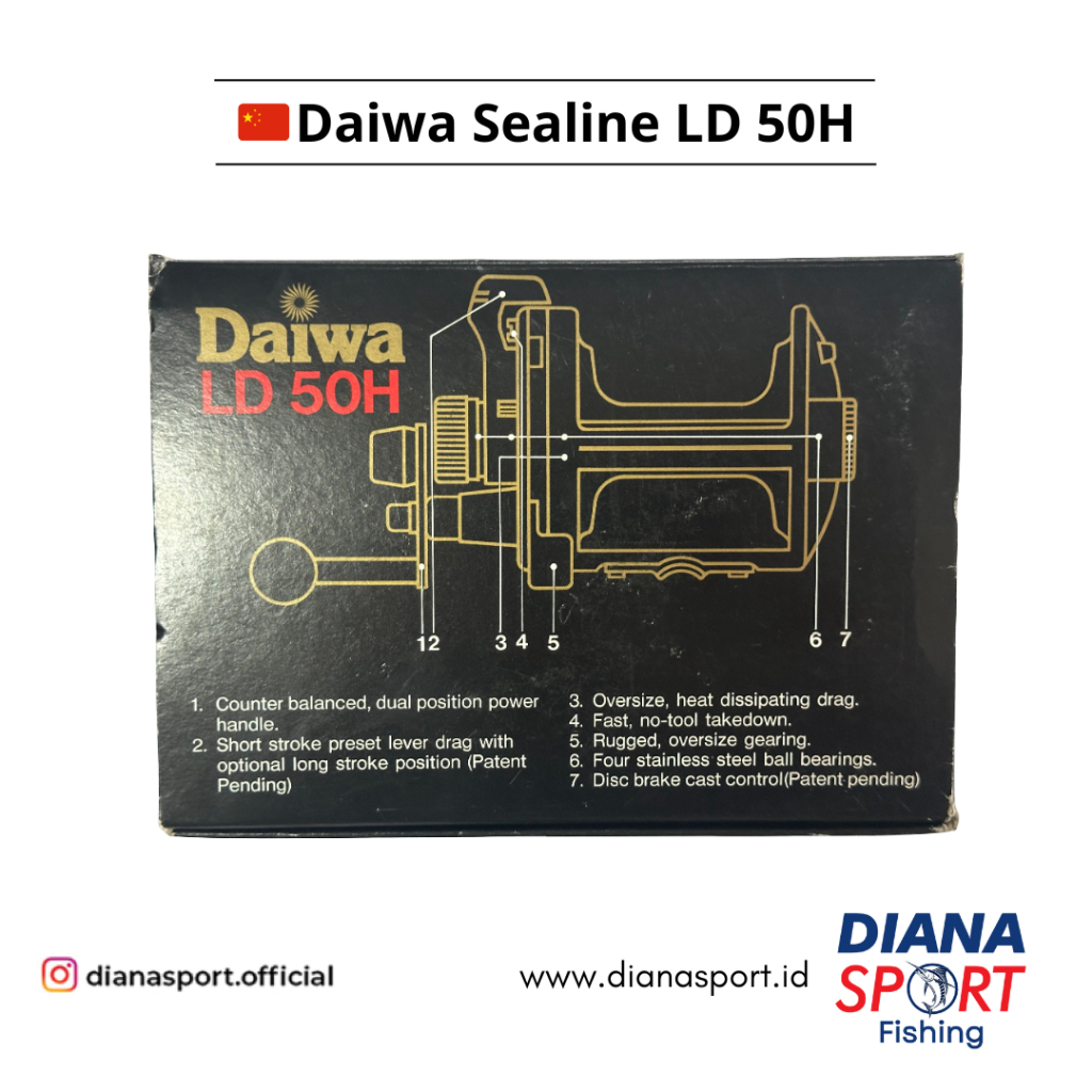 Daiwa Sealine Leverdrag LD 50H - Alat Pancing