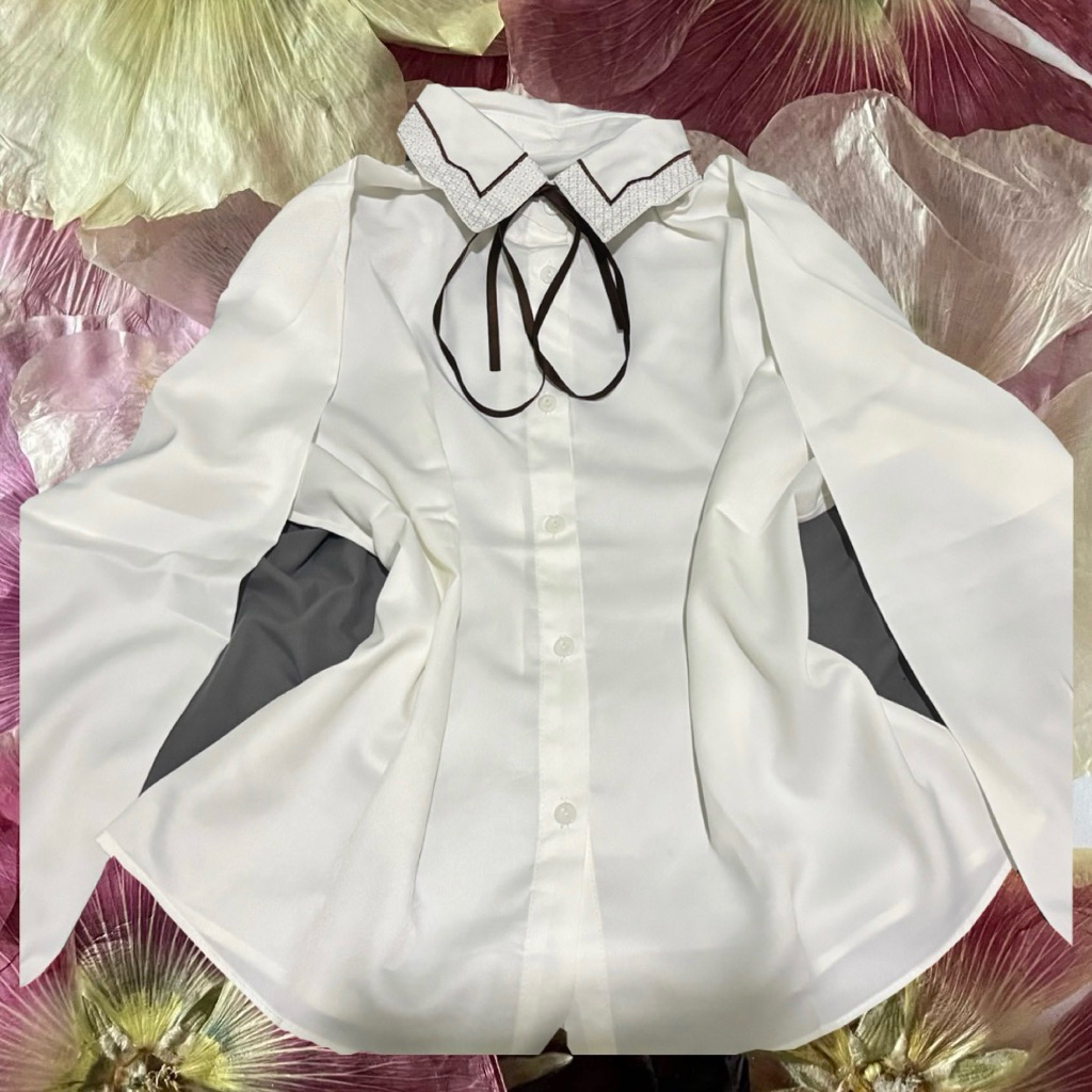 NEW Chic Ribbon White Blouse