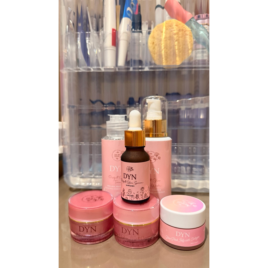 Preloved Oh My Skin DYN Paket Perfect Glow Lengkap dan Glow Pink Jelly with Collagen