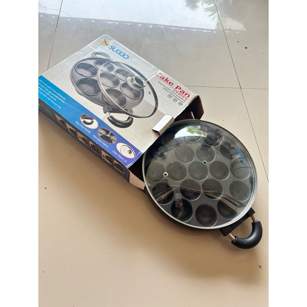 Cetakan Kue Takoyaki Suggo 19 Lubang - Anti Lengket, Alumunium, Diameter 27cm
