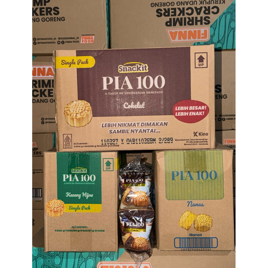 SNACKIT PIA 100 eceran 1000 ( isi 60 ) KACANG HIJAU, COKLAT, NANAS