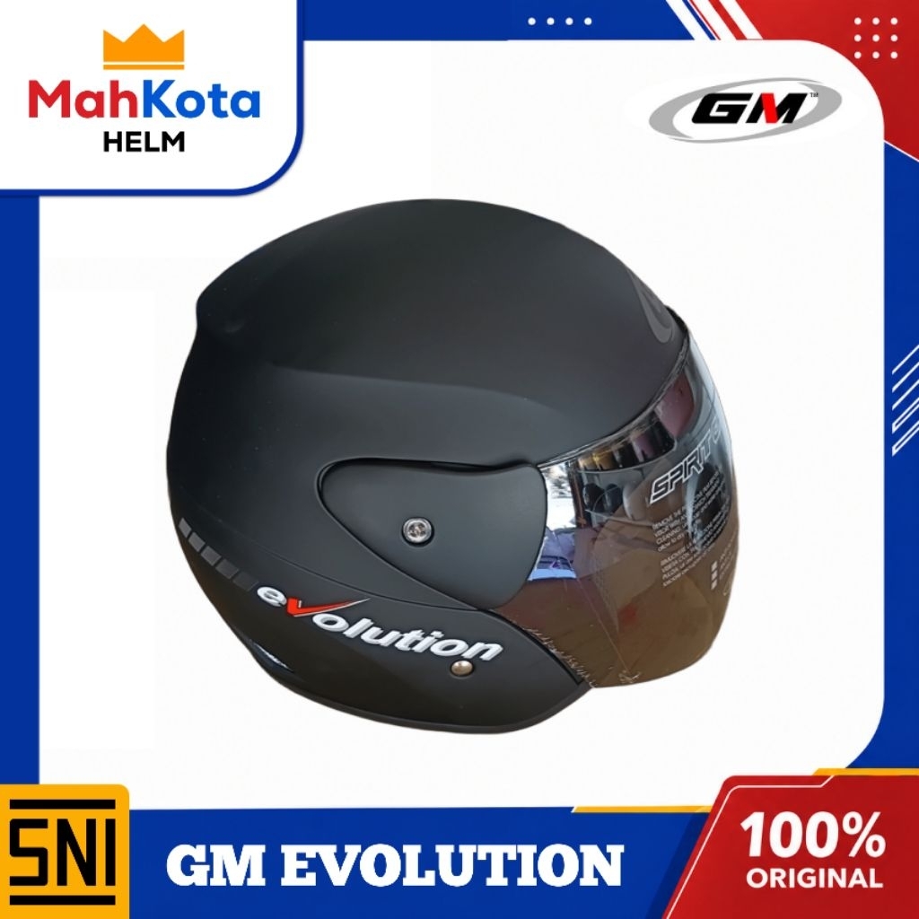 HELM GM EVOLUTION HITAM DOFF ORIGINAL