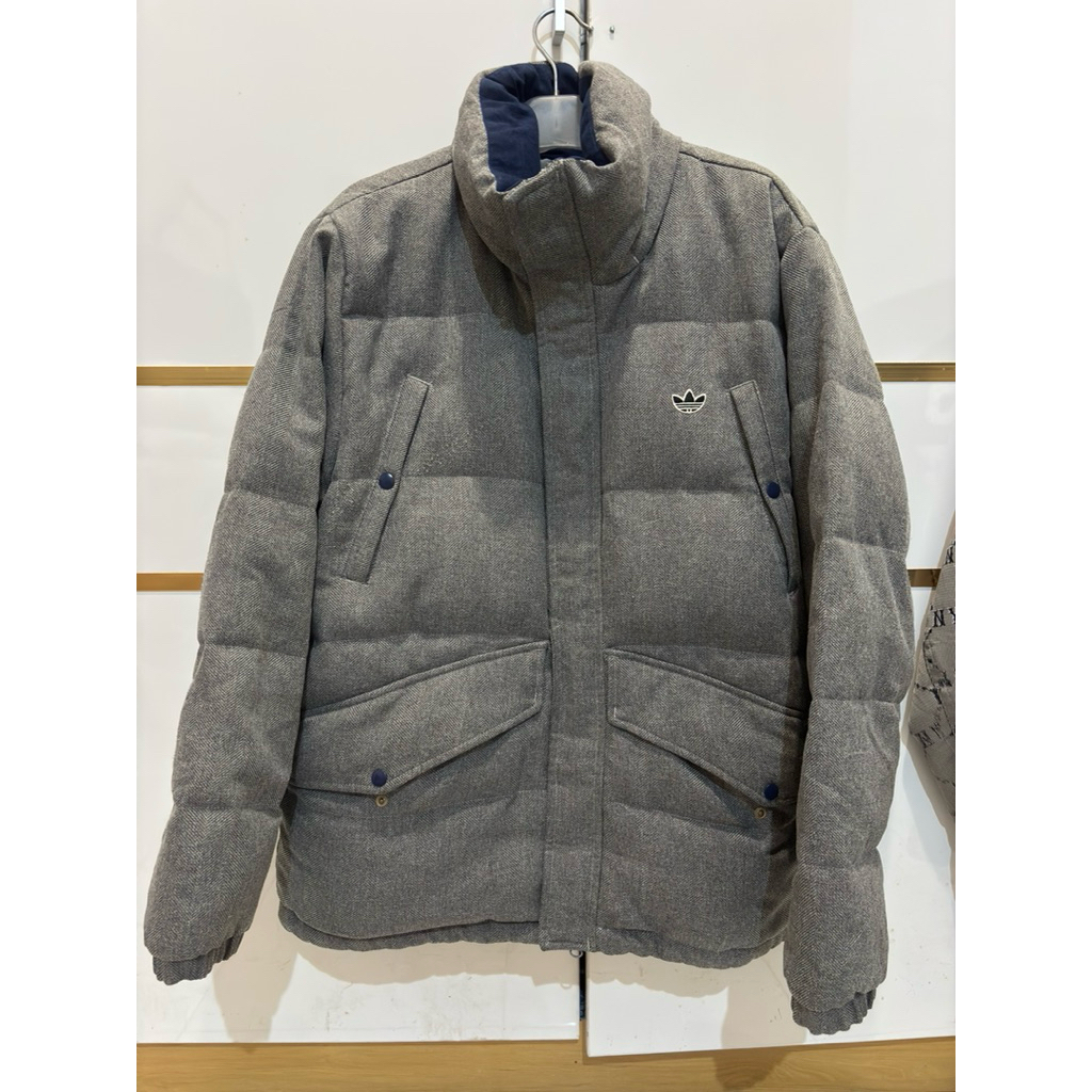 Adidas puffer jacket bulu angsa grey