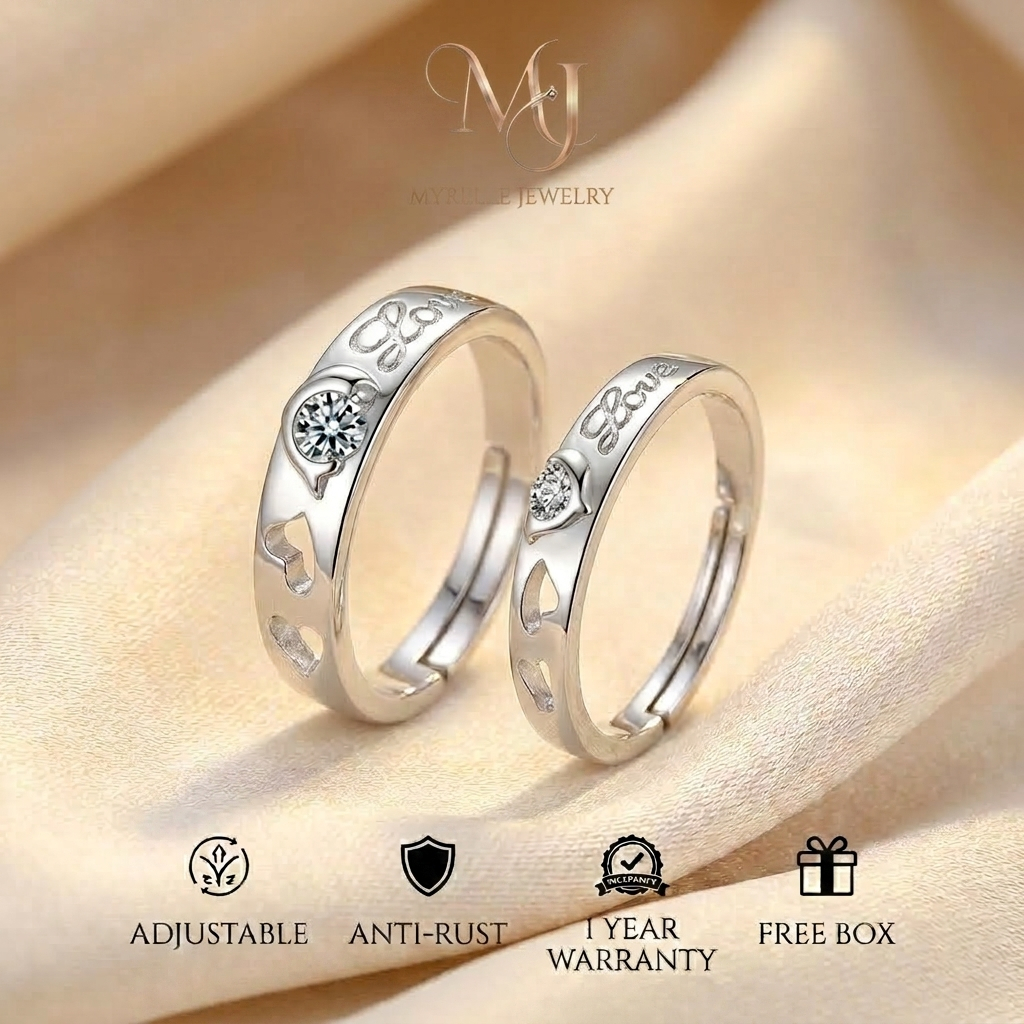 Myrelle Jewelry Cincin Nikah Tunangan Couple Pernikahan & Anniversarry Tunangan Cincin Couple