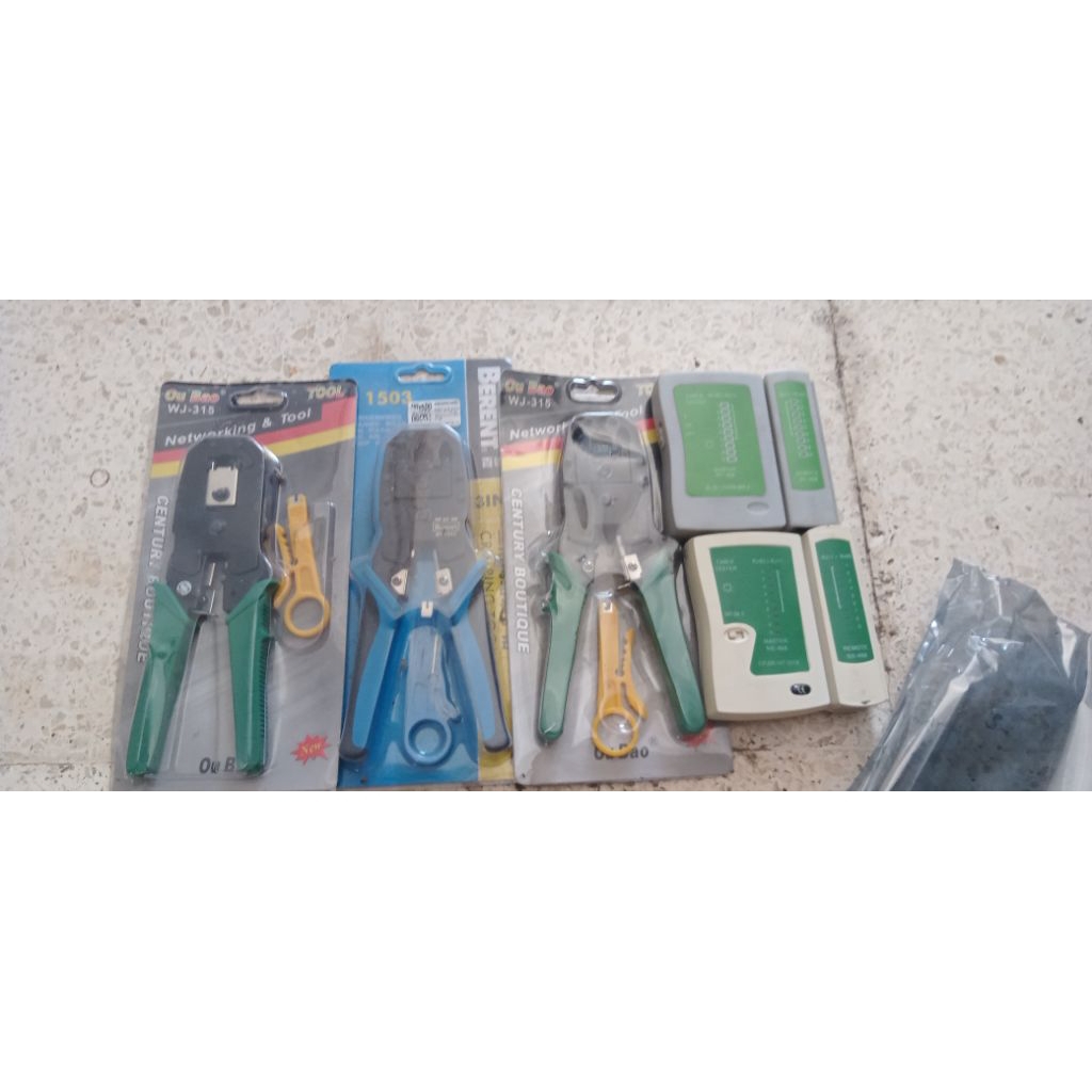 Tang Crimping Kabel LAN RJ45 dan Tester LAN RJ45 Second