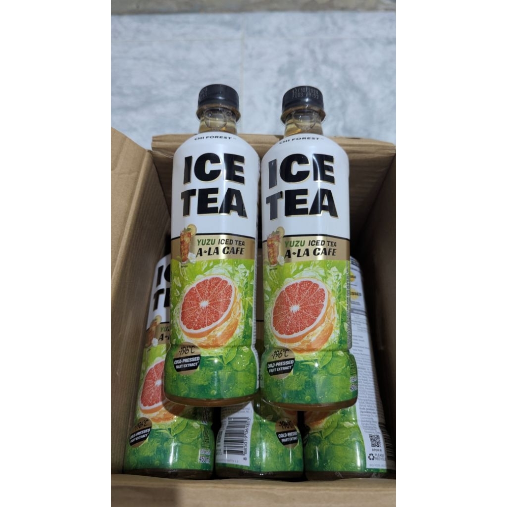 Chi Forest Ice Tea / Minuman Teh YUZU 450 ml 1 Dus 15 Pcs