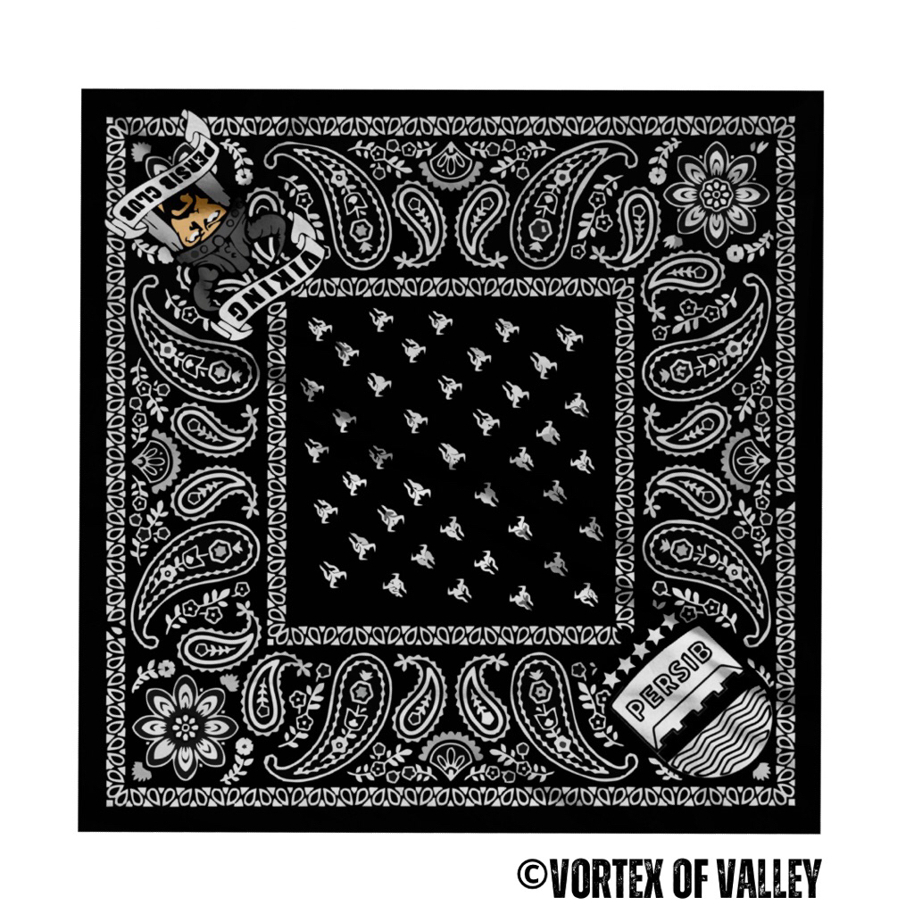 VoV - Slayer Bandana Syal Scarf Mask Premium Motif Viking Persib Hitam