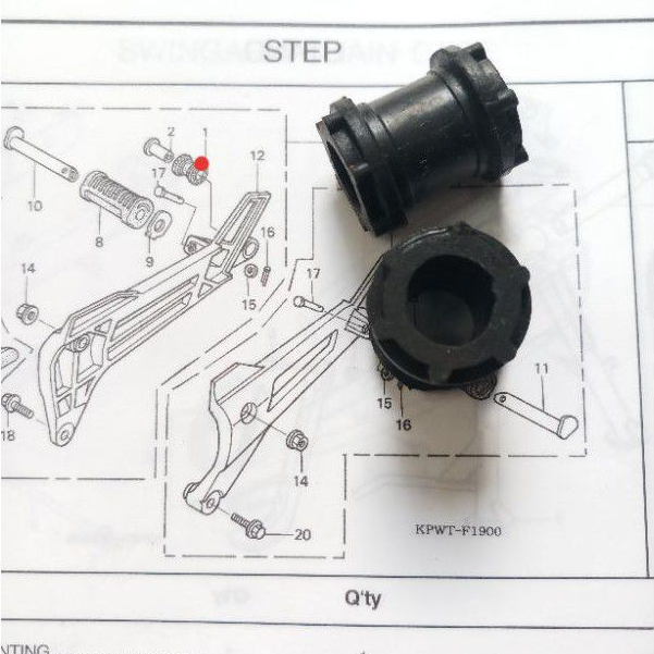 Karet Gantungan Pangkon Knalpot Kirana Karisma Supra X 125