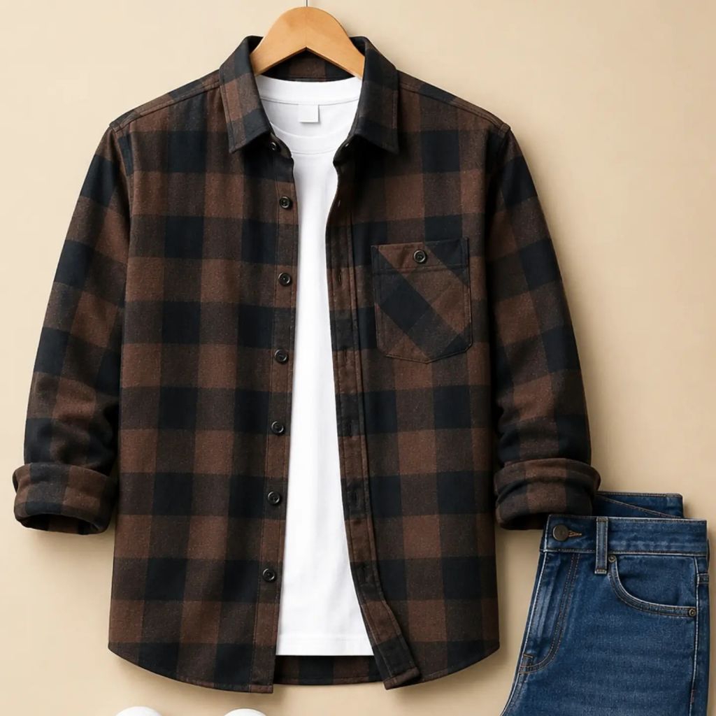 F2D Kemeja Flanel Maroon Greey Premium Best Seller / flanel/hem pria/ flanel pria/ kemeja flanel/ ei