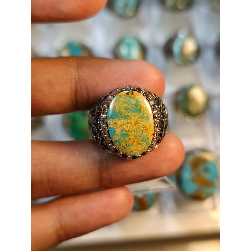 cincin natural pirus persia serat emas
