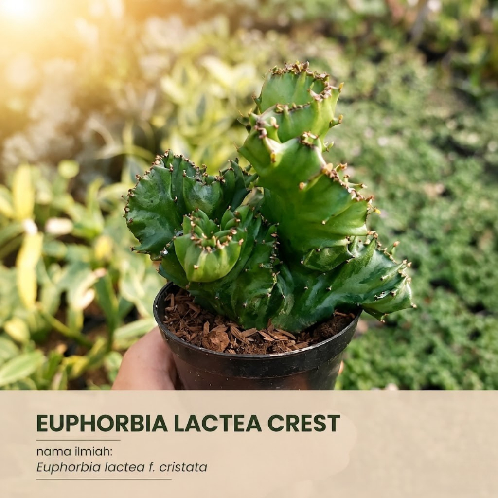 Euphorbia lactea cristata hijau