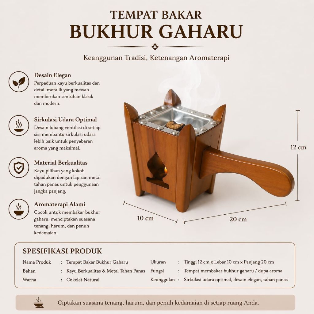 (top quality)Tempat bukhur kayu Tarim mabkhara