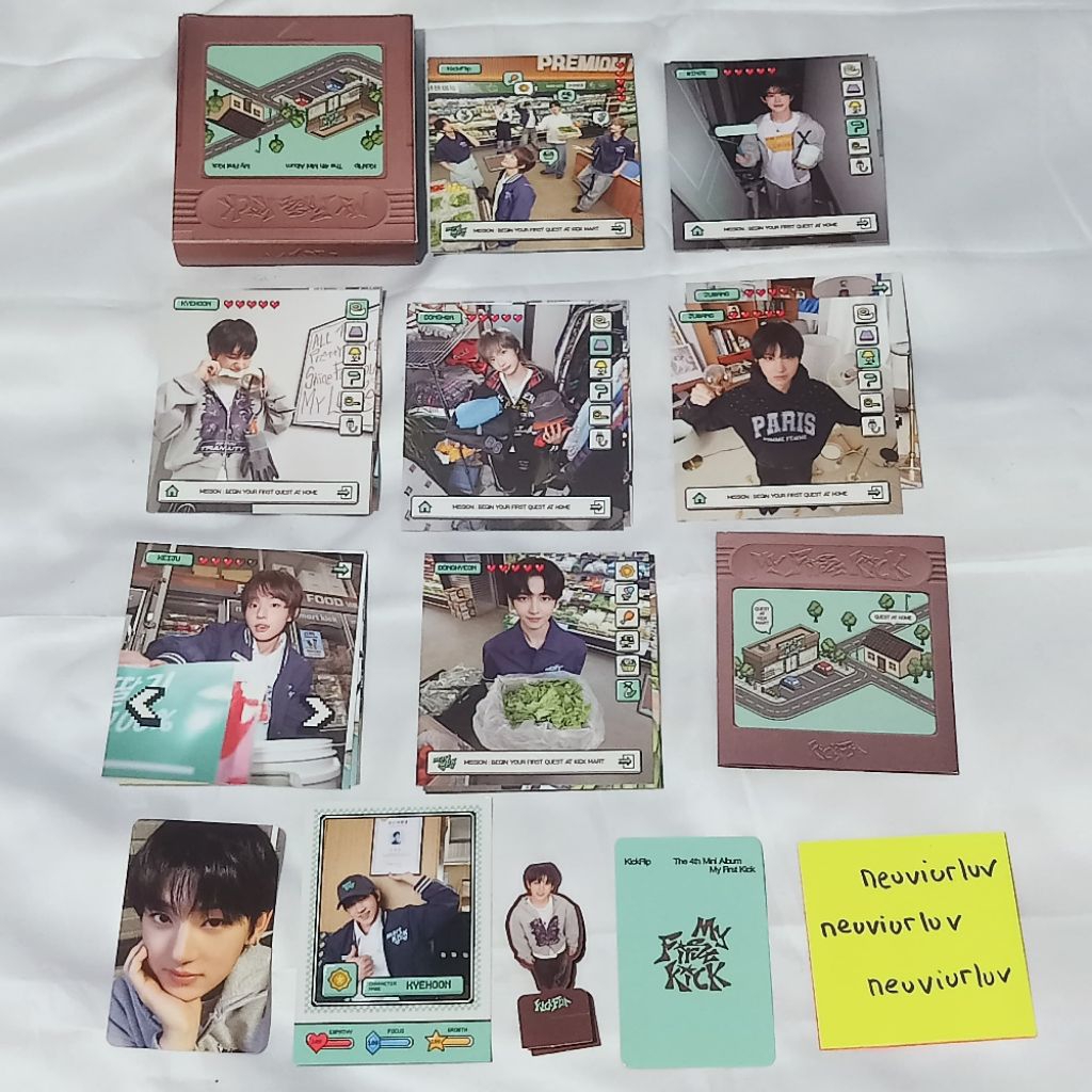 (MEMBER SET) Photopiece Photocard KickFlip Official  My First Kick Minje Donghwa Juwang Amaru Keiju 