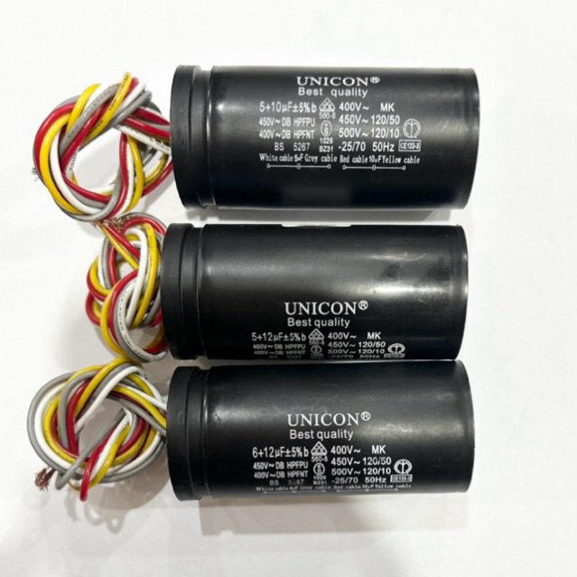 Capasitor Double Unicon 5+10uf/5+12uf/6+12uf 400-450V