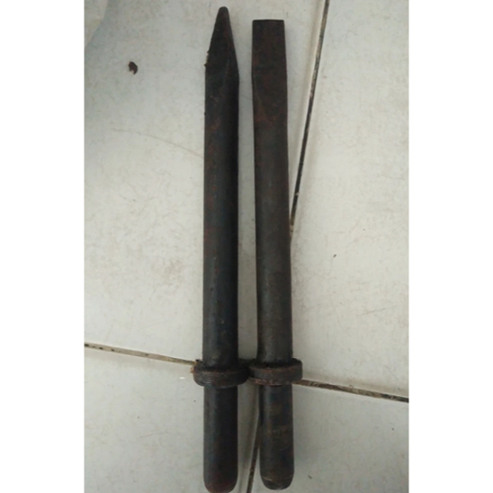 DUTEC Sparepart Jack Hammer Breaker Pick Rod Paku Mata Bor Chisel Minus / Plus C6 Panjang 300mm