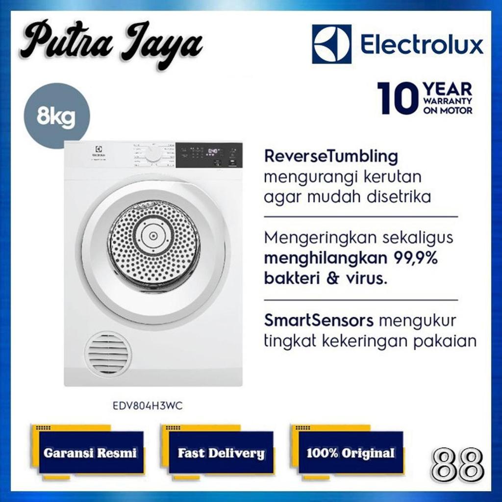Pengering Pakaian Electrolux EDV804H3WC - Kapasitas 8kg