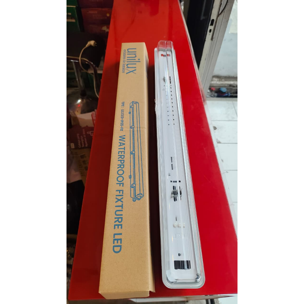 kap waterproof 1x18 60 cm rumah lampu tl 60 cm + lampu led philips 10w