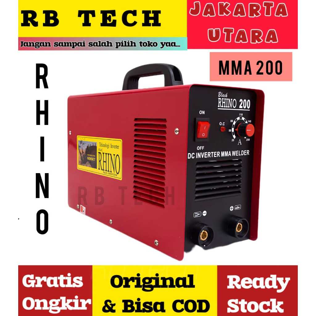 Mesin Las Rhino 200 A Travo Las Rhino MMA-200