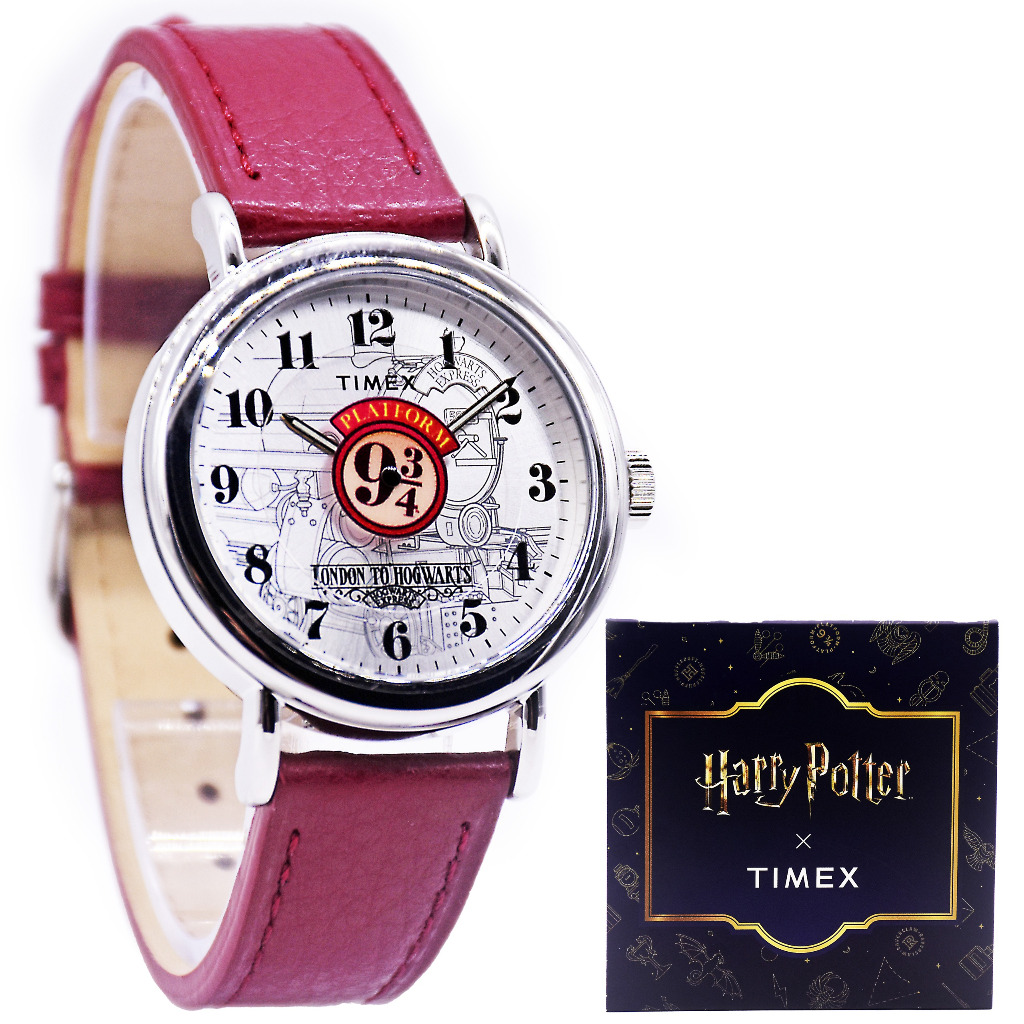Timex x Harry Potter Weekender Platform 9¾ TW2Y76200 Jam Tangan Unisex Leather Strap Original