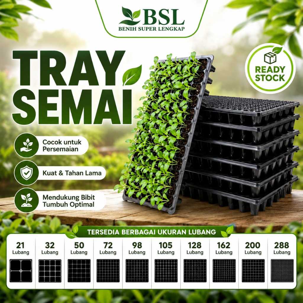 Tray Semai | Tray Pot | Tempat Menyemai Benih | Seeding Hidroponik | UKI BIBIT