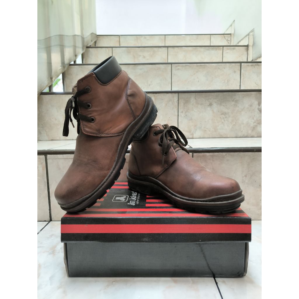 [PRELOVED] Sepatu Kulit Pria Jim Joker Genuine Leather Brown Original Ukuran 42