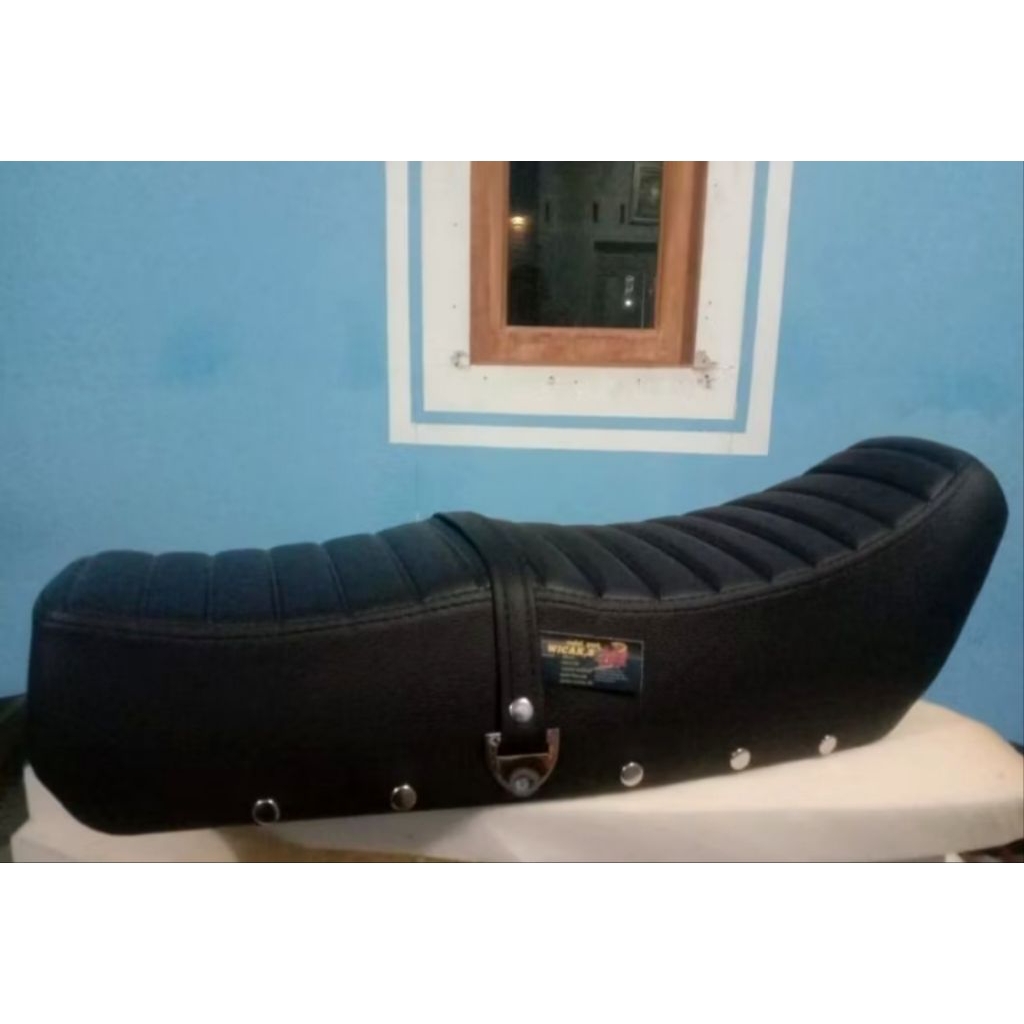PROMO Jok honda win 100 custom benik kulit motif jeruk-jok honda win 100-Jok honda win custom