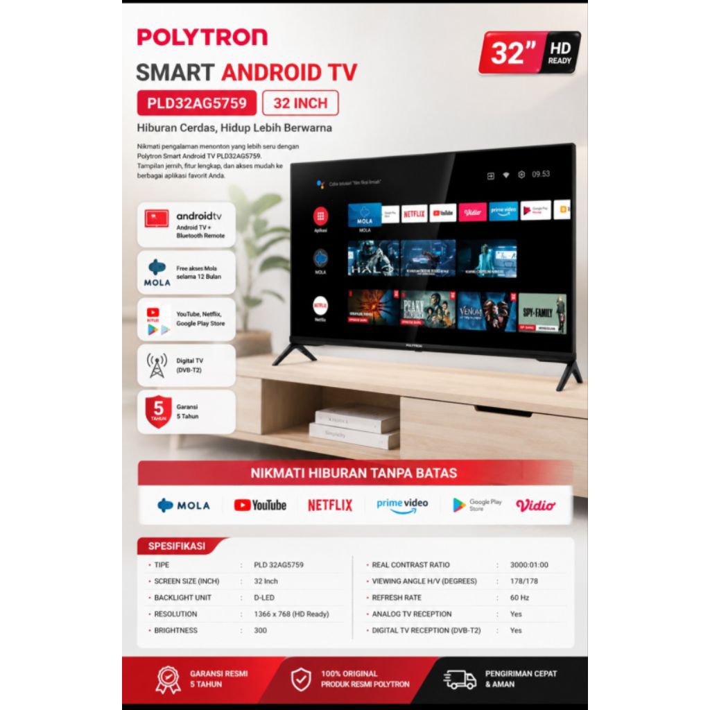 televisi Android Polytron 32 inch