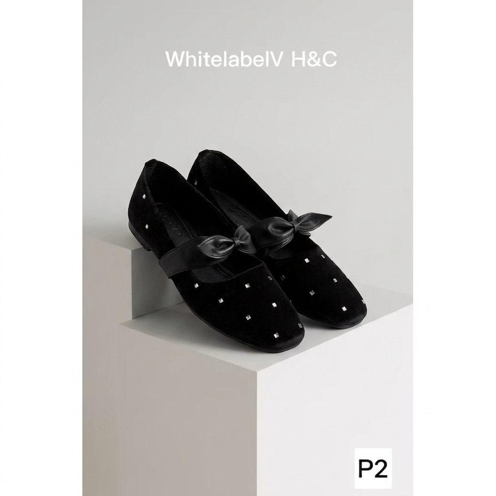Flatshoes Mary Jane Polkadot Bintik yelena | Sepatu Wanita Elegan & Nyaman Harian