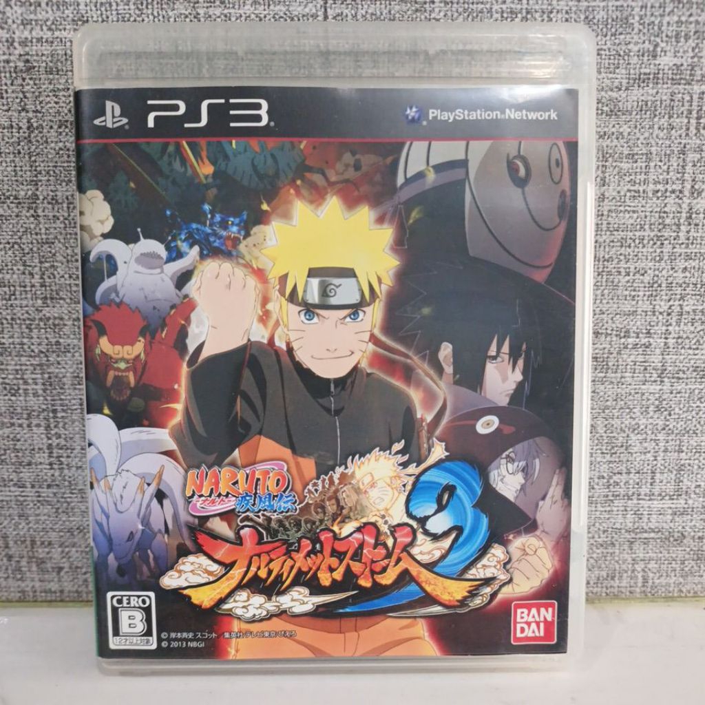 BD CD KASET ORIGINAL PS3 Naruto ULTIMATE Ninja STORM 3 JPN Bahasa Jepang lengkap manual book