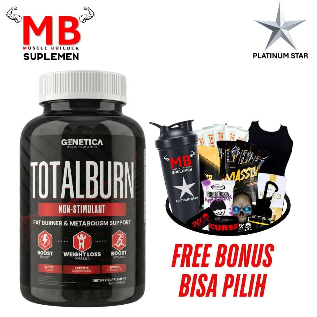 Total Burn Genetica Non Stimulant 60 Gummies Gummy No Stim Stimulan 30 servings IsoMatrix Iso Matrix