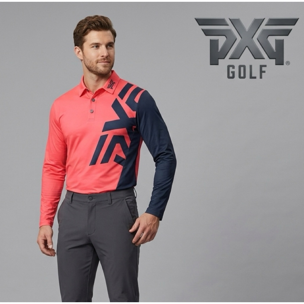 Kaos Polo Lengan Panjang PXG Golf Red Black Premium Quality