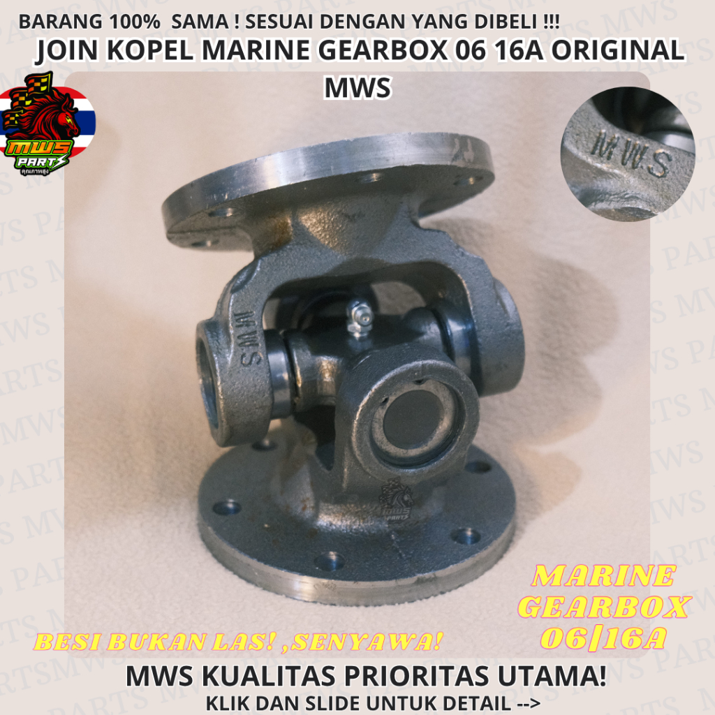 JOIN KOPEL MWS SENYAWA MARINE GEARBOX 06 16A SILANG EMPAT AMPAT KAPAL PERAHU COUPLING SHAFT CROSS JO