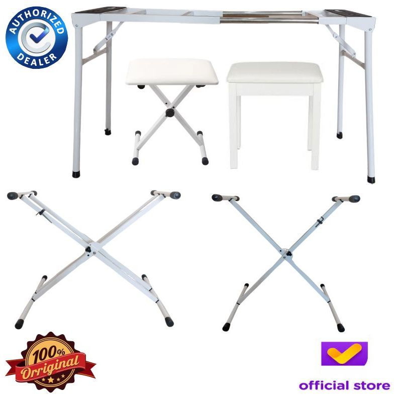 Bangku Kursi Piano Keyboard Putih Kokoh Piano Bench Stand Piano Stand Keyboard Kursi Keyboard