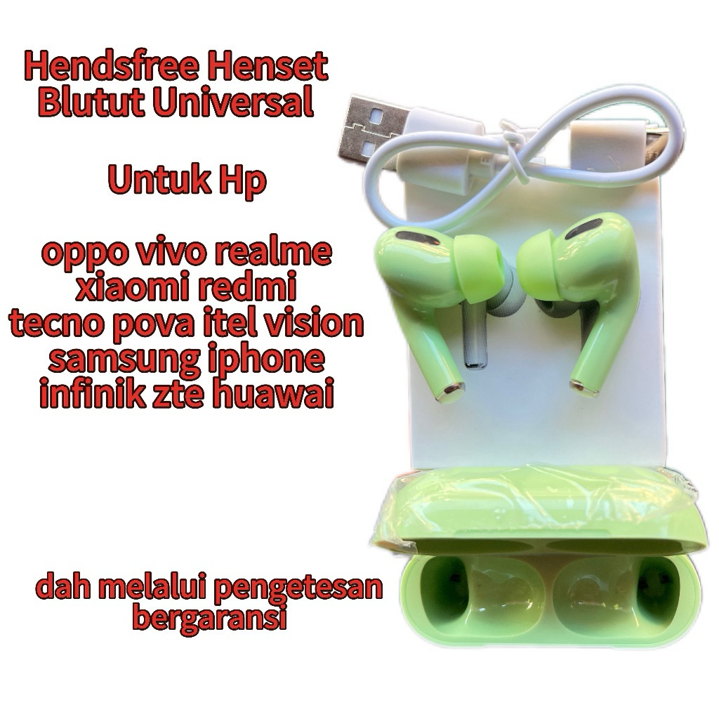 Hendsfree Henset Blutut Universal Buat Hp Infinik Oppo Vivo Samsung iphone Tecno Itel