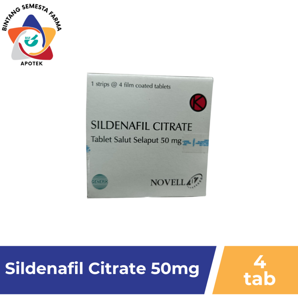 SILDENAFIL GENERIK_01 50 MG 1 STRIP @ 4 TABLET SALUT SELAPUT