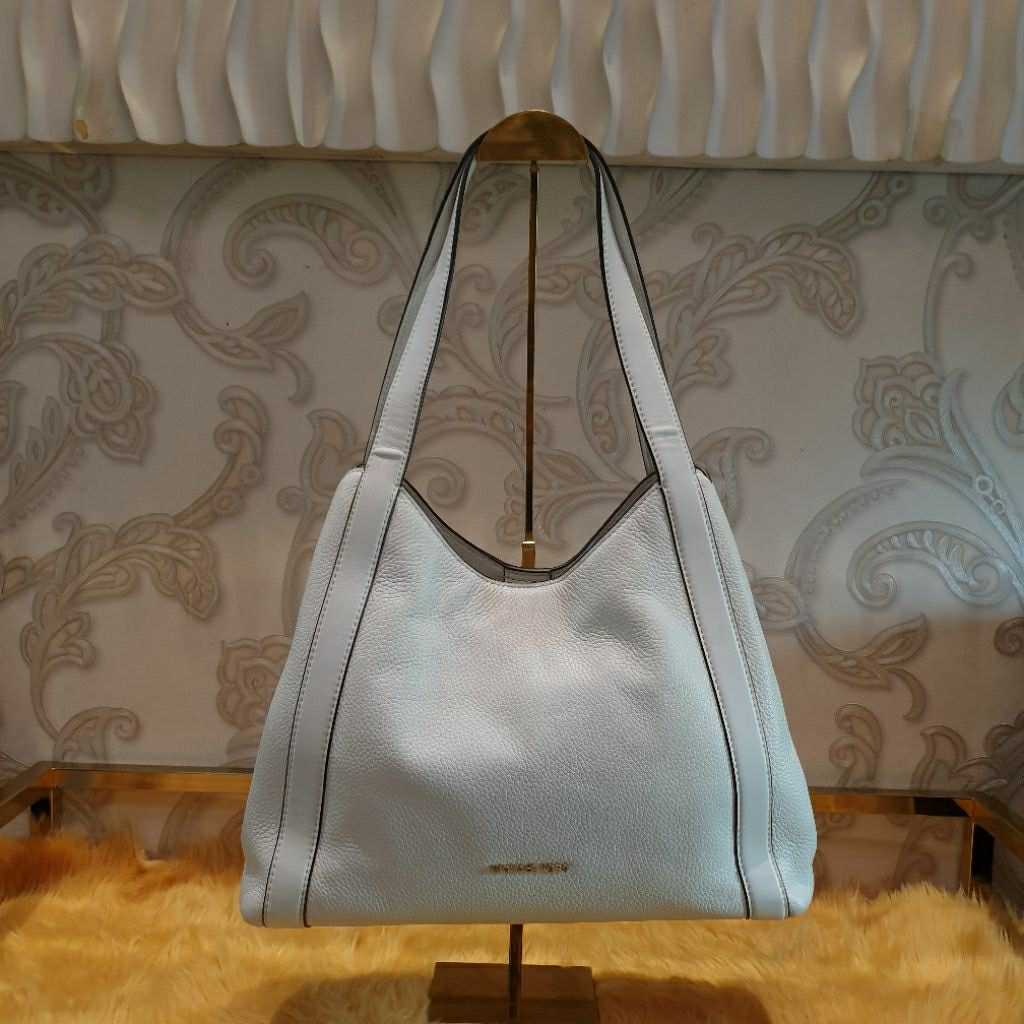 MK Rosemary Large Pebbled Leather Shoulder Bag