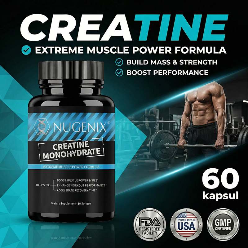 Nugenix Creatine, Tingkatkan Power, Daya Tahan, dan Performa Olahraga