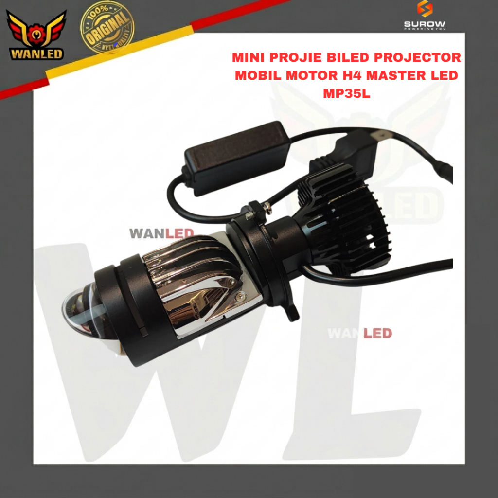 LAMPU LED MINI PROJIE BILED PROJECTOR MOBIL MOTOR H4 MASTER LED MP35L