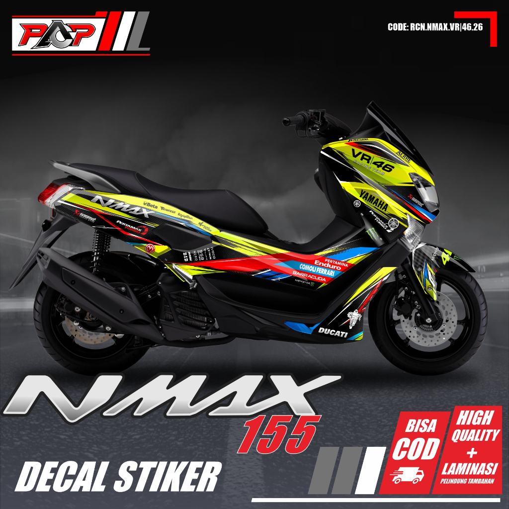 Decal sticker NMAX 155  full body  - Desain VR | 46 2026 - NMAX 155 Decal stiker -Anti Luntur, Mudah