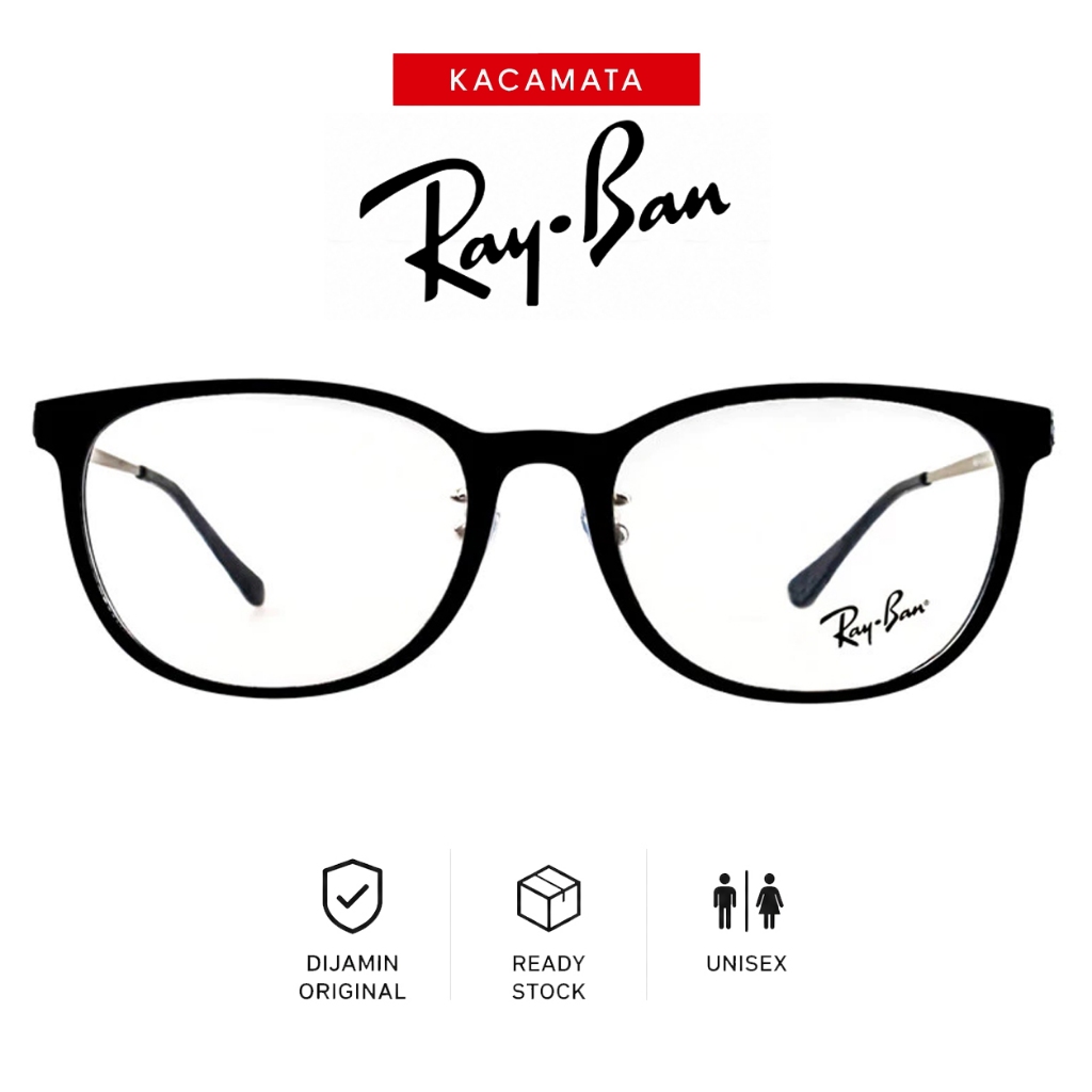 RAYBAN Frame Kacamata Round Pria Wanita Ori Unisex Plus Minus RB7179D-C2000
