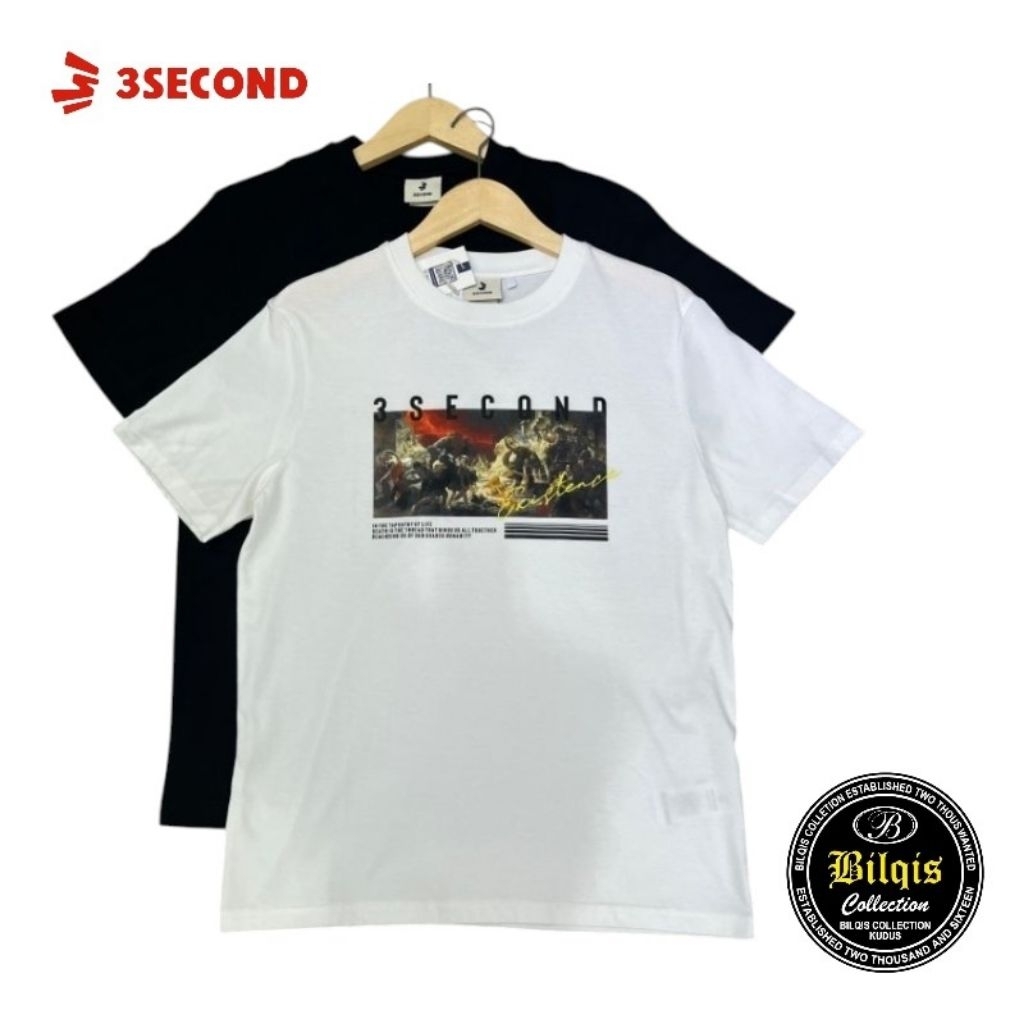 kaos 3second pria original