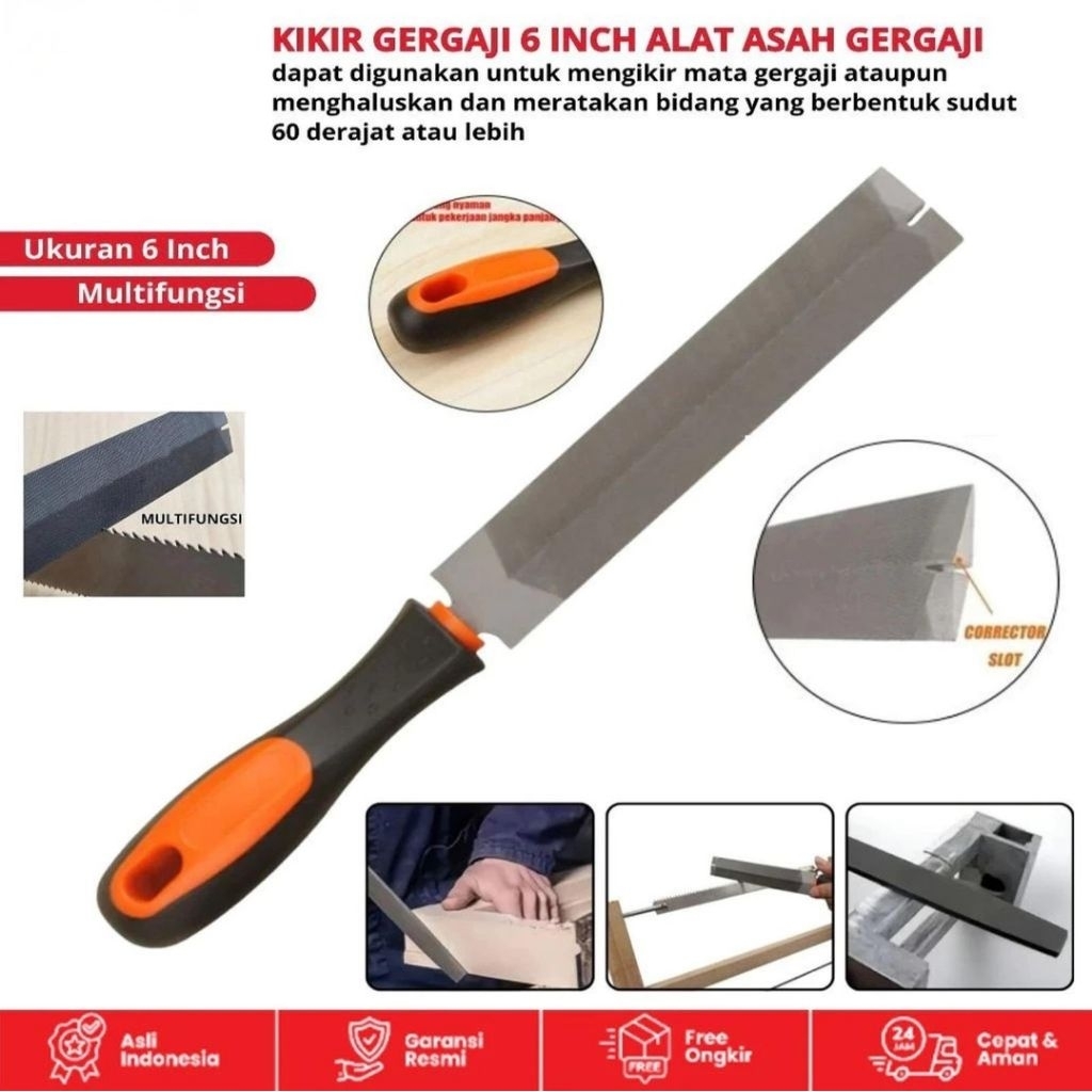 KIKIR Besi 6 Inch KIKIR GERGAJI Trapesium 6"  Kikir Gergaji Kayu Manual