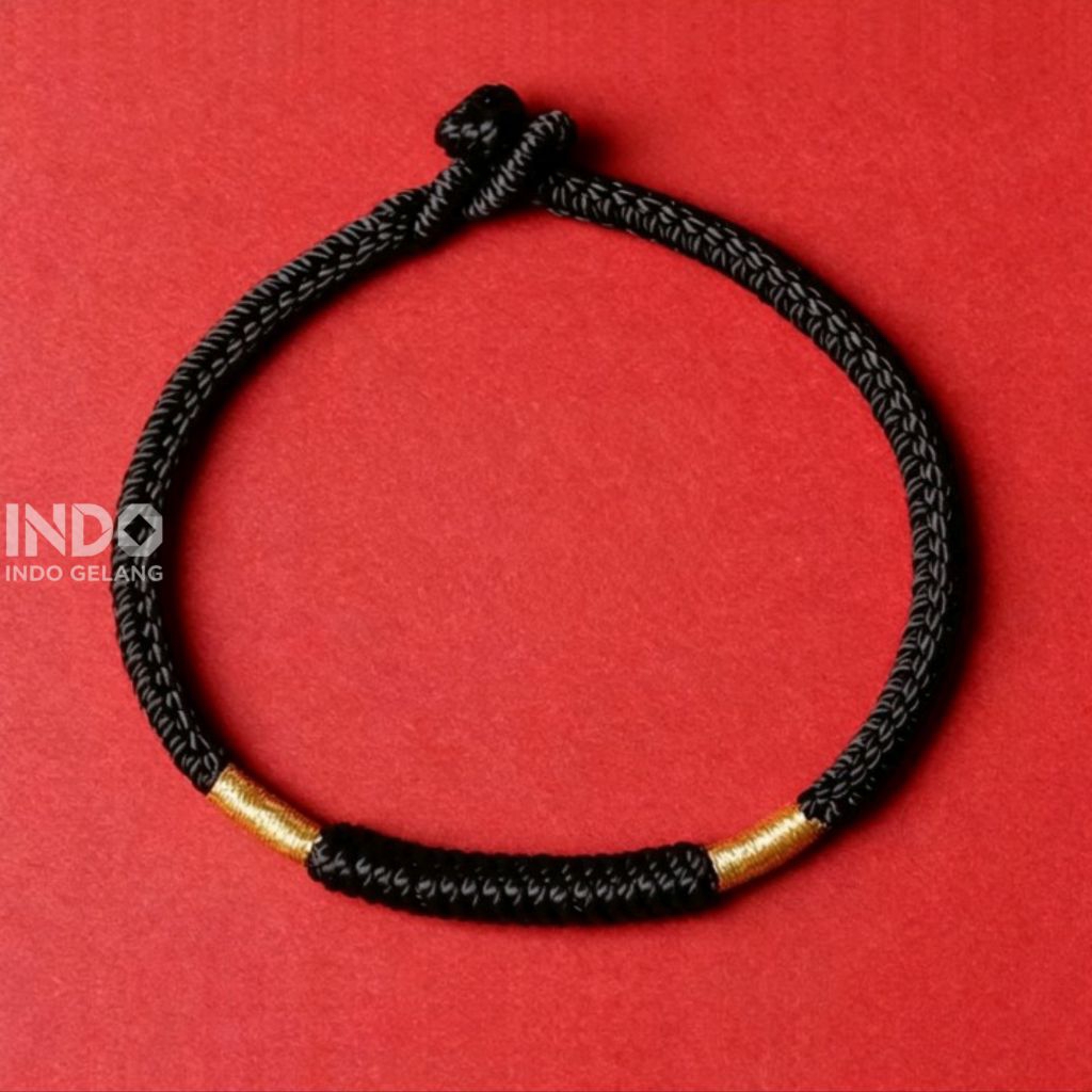 gelang tangan benang simpul balutan benang mas
