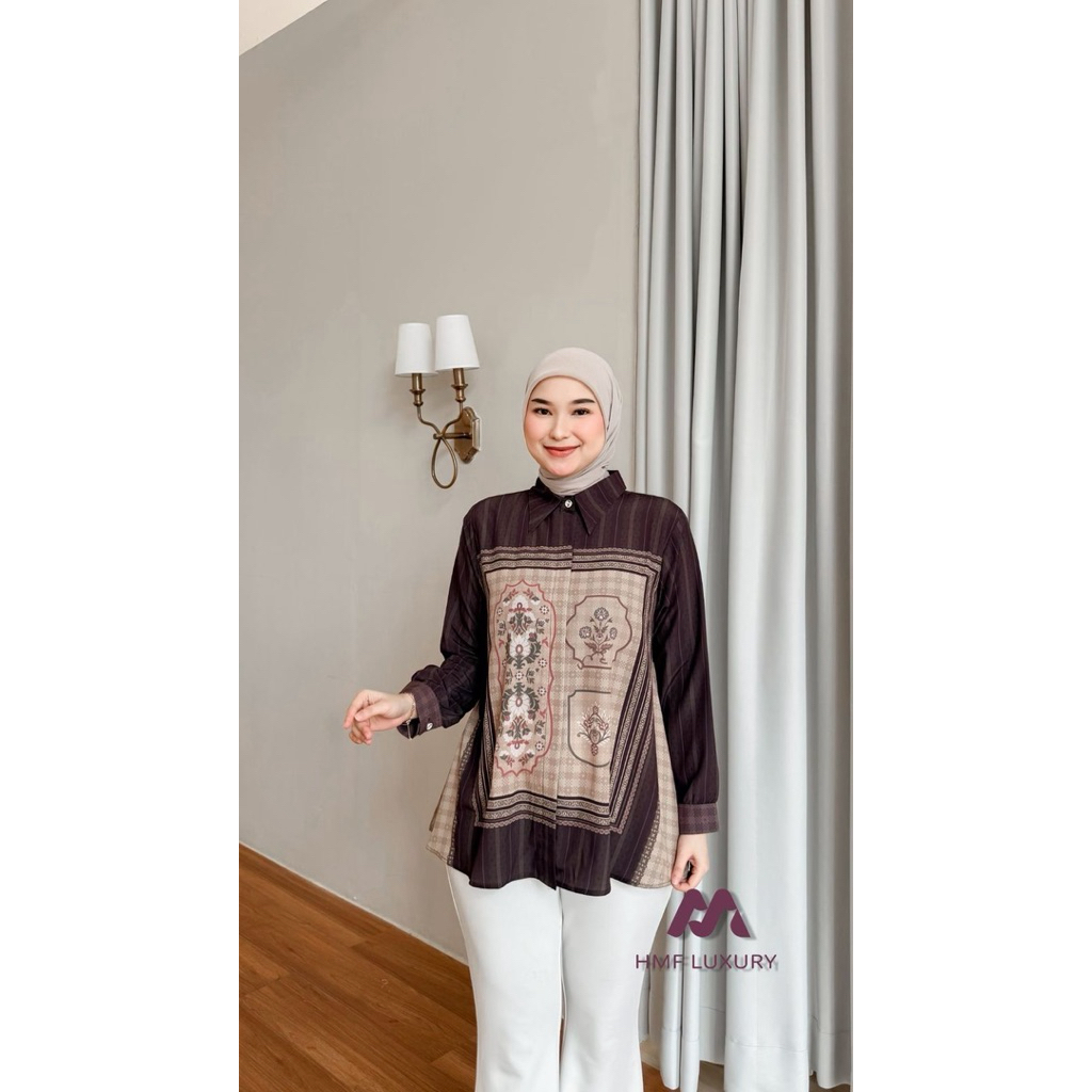 Afiya shirt Hmf luxury / kemeja Hmf luxury / atasan Hmf luxury / Hmf luxury