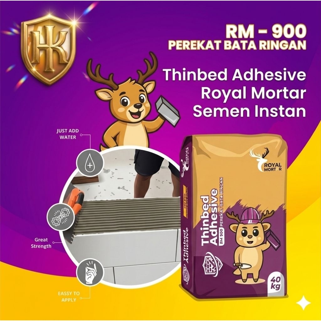 Thinbed Adhesive | Royal Mortar | Semen Instan