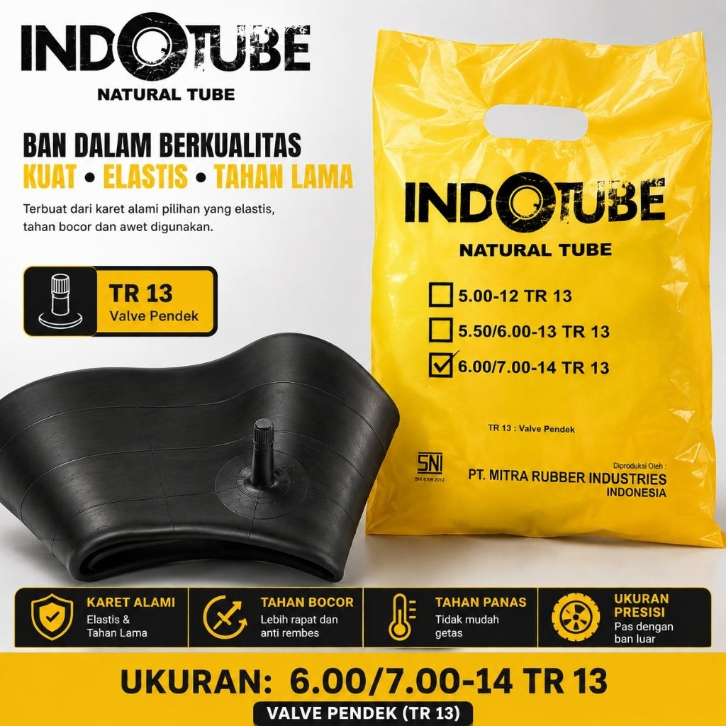 Indotube ban dalam mobil Ring 14 ukuran 600/700-14