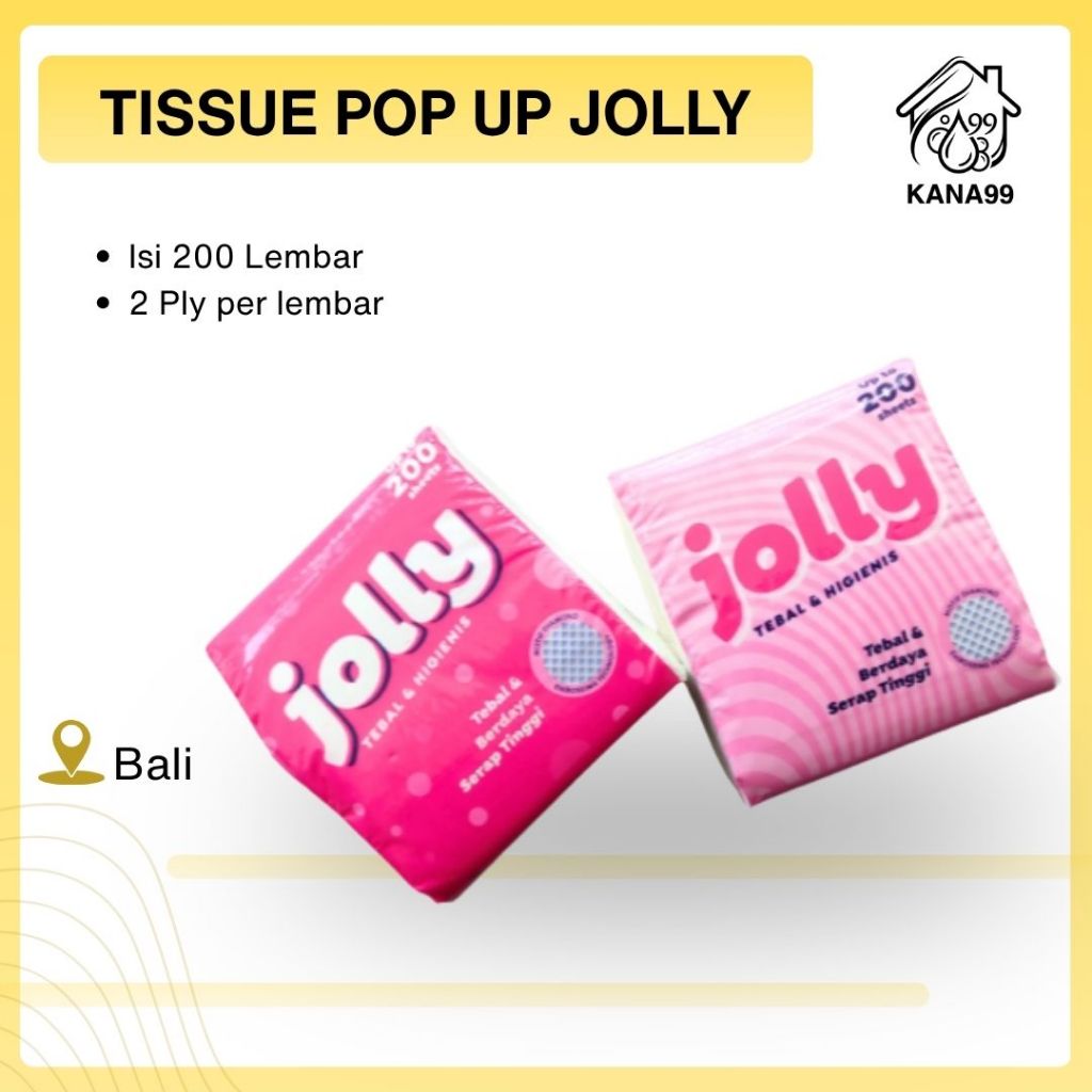 Tissue Pop Up Jolly Isi 200 Lembar 2 Ply Multipurpose Kana99