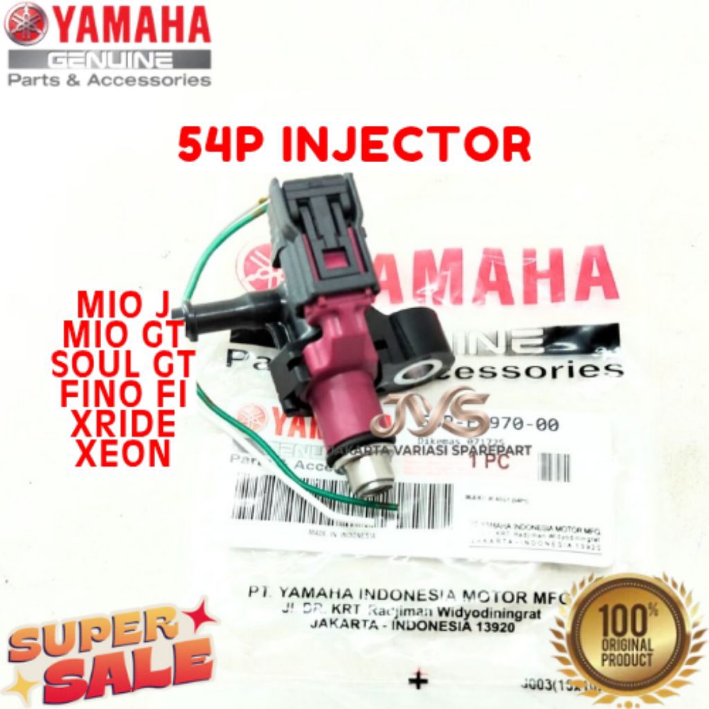 INJECTOR KODE 54P, INJECTOR MIO J, INJECTOR MIO GT, INJECTOR SOUL GT, INJECTOR FINO FI, INJECTOR XRI