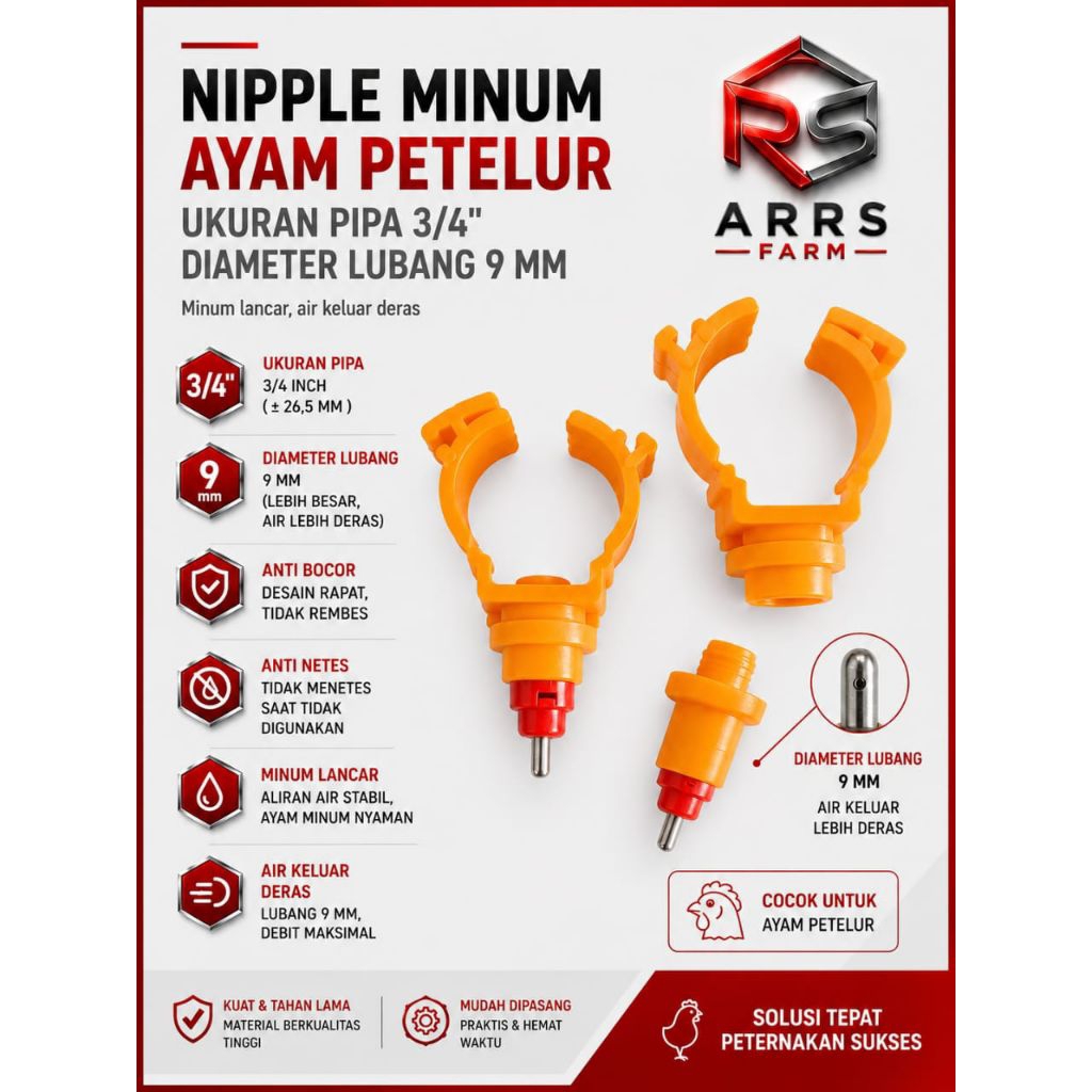 Nipple Neple Niple Minum A3 Peer Ayam Petelur