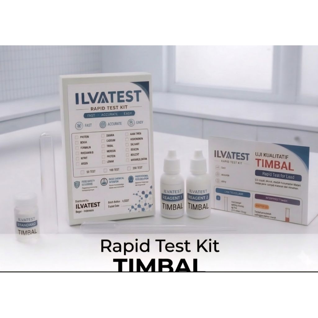 Rapid Test Kit Timbal / Test kit uji Timbal / Plumbun / Pb